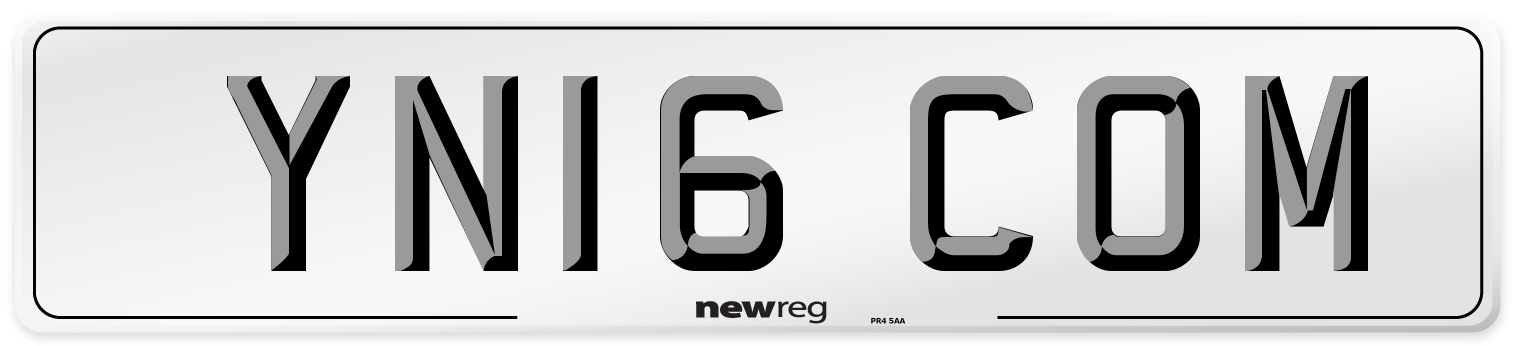 YN16 COM Number Plate from New Reg